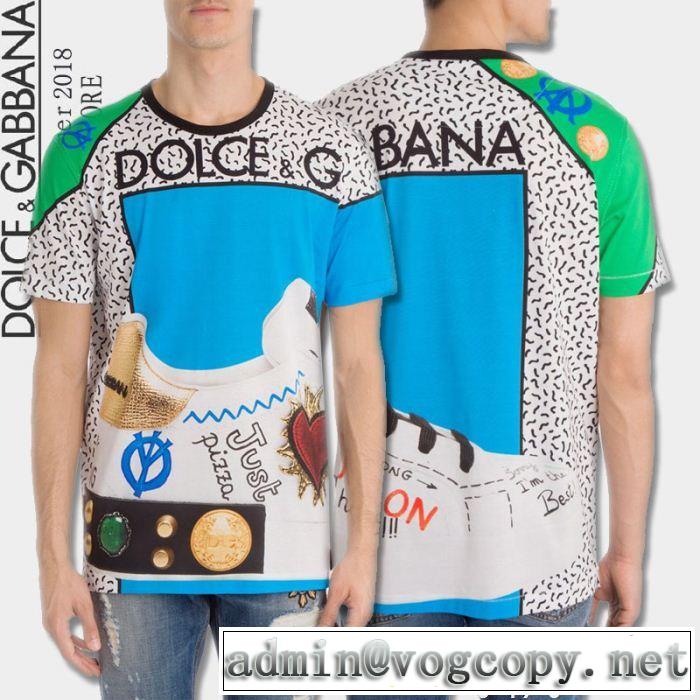 ドルチェ＆ガッバーナ Dolce&Gabbana 半袖Tシャツ 2018人気の主流アイテム ユニークな
