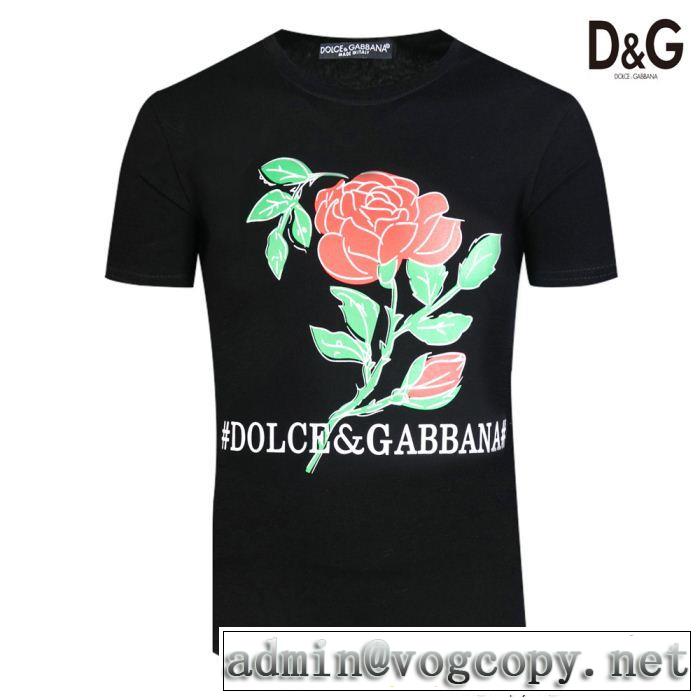 2色可選 半袖Tシャツ ドルチェ＆ガッバーナ Dolce&Gabbana 2018最高ランキング 定番品質保証