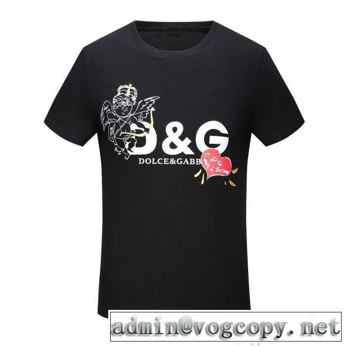 長く使える！ 半袖Tシャツ 2018人気の主流アイテム ドルチェ＆ガッバーナ Dolce&Gabbana 2色可選 品良く