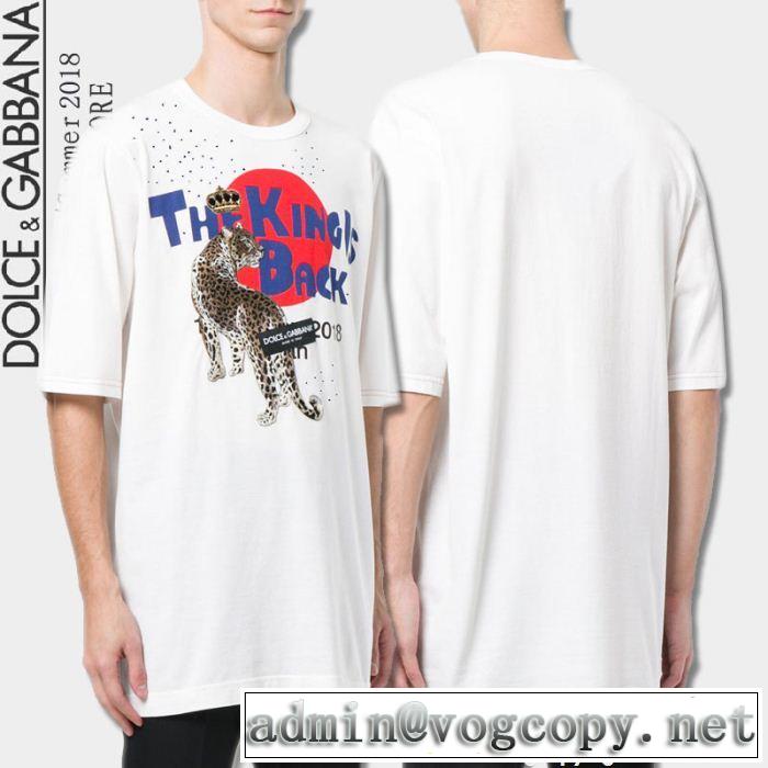 ドルチェ＆ガッバーナ Dolce&Gabbana 2色可選 半袖Tシャツ 2018【SALE！】 ファッショニスタ愛用