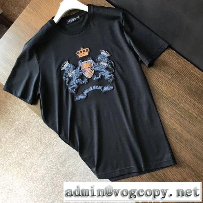  今季新作登場 ドルチェ＆ガッバーナ Dolce&Gabbana モデル大絶賛 2色可選 半袖Tシャツ 赤字価格