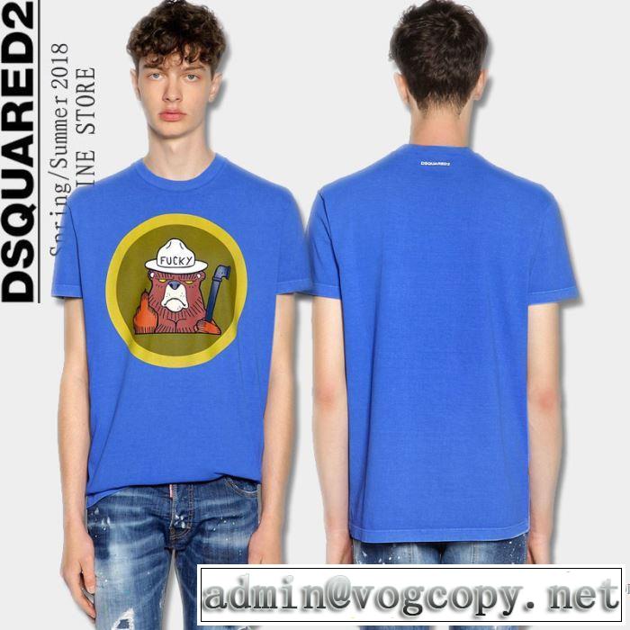 ディースクエアード DSQUARED2 ユニークな 2018春夏新作 半袖Tシャツ 3色可選 乾きやすい