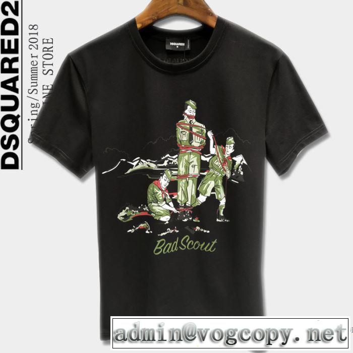 快適な着心地 ディースクエアード DSQUARED2 半額以下セール 2018春夏新作 半袖Tシャツ 2色可選