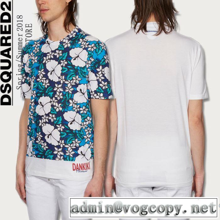  ディースクエアード DSQUARED2 ラックスした雰囲気 2018春夏新作 最終数量限り！ 半袖Tシャツ