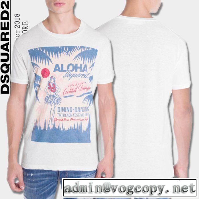 2018年春夏入荷 2色可選 ディースクエアード DSQUARED2 良好品 半袖Tシャツ 人気急上昇中