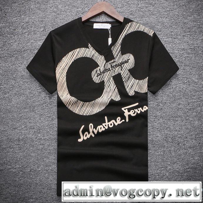 2018春夏新作 乾きやすい 半袖Tシャツ 3色可選 大人っぽく知的な サルヴァトーレフェラガモ FERRAGAMO