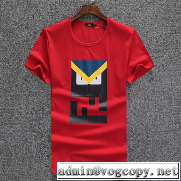 ファション性の高い カジュアル 2018春夏新作 半袖Tシャツ フェンディ FENDI 3色可選