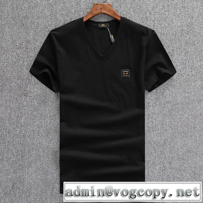 3色可選 快適な着心地 2018春夏新作 綺麗に決まるフォルム！半袖Tシャツ フェンディ FENDI