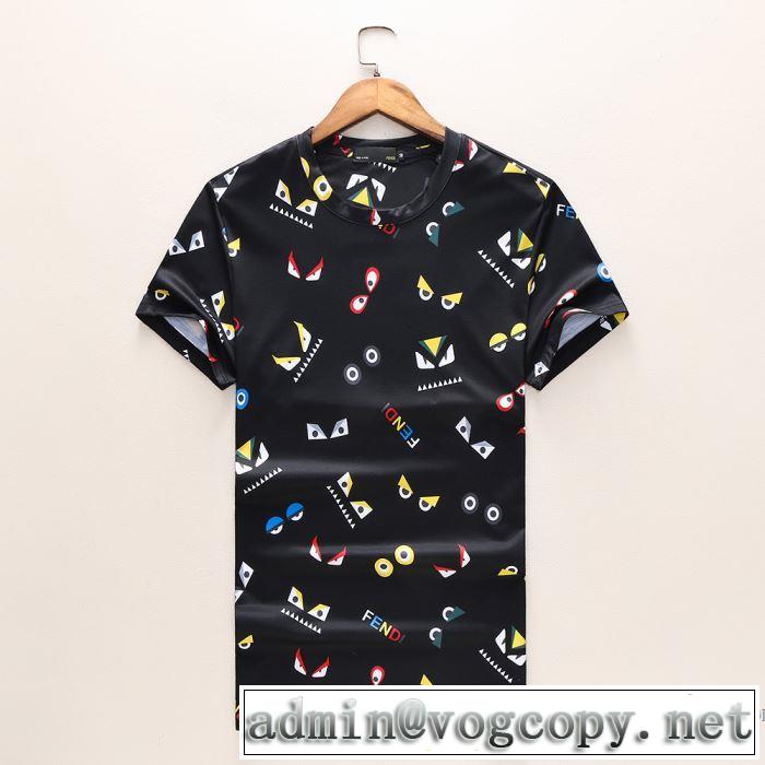 着回し度抜群 2色可選 半袖Tシャツ フェンディ FENDI 2018春夏新作 コスパ最高のプライス
