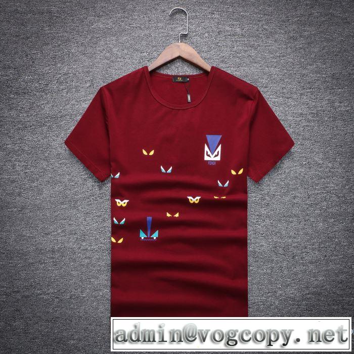カジュアル ファッションスタッズ 2018春夏新作 半袖Tシャツ フェンディ FENDI 4色可選