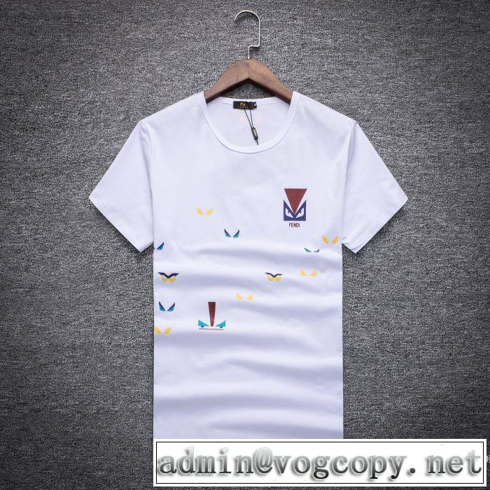 カジュアル ファッションスタッズ 2018春夏新作 半袖Tシャツ フェンディ FENDI 4色可選