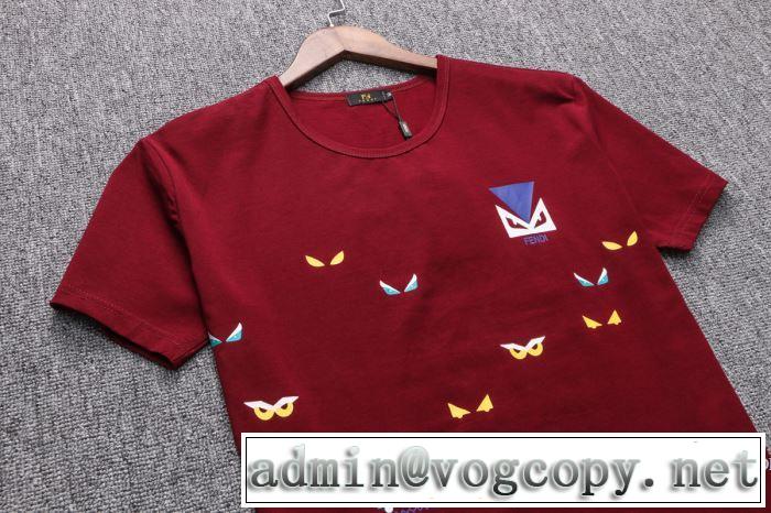 カジュアル ファッションスタッズ 2018春夏新作 半袖Tシャツ フェンディ FENDI 4色可選
