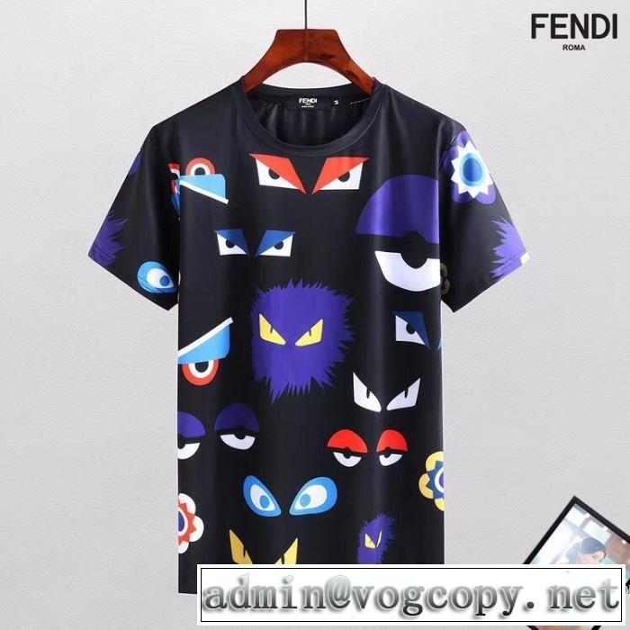 柔らかい手触り 2018春夏新作 半袖Tシャツ フェンディ FENDI 最終数量限り！