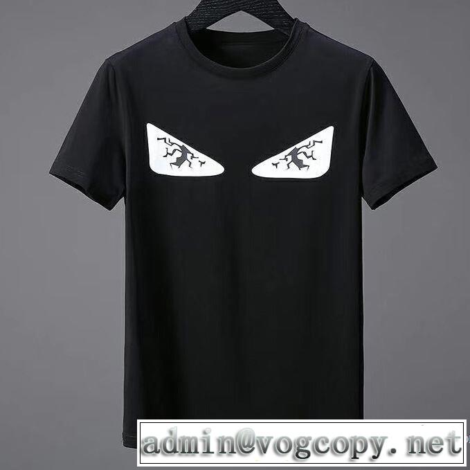 半袖Tシャツ ファッショニスタ愛用 フェンディ FENDI シンプル 2色可選 2018春夏新作