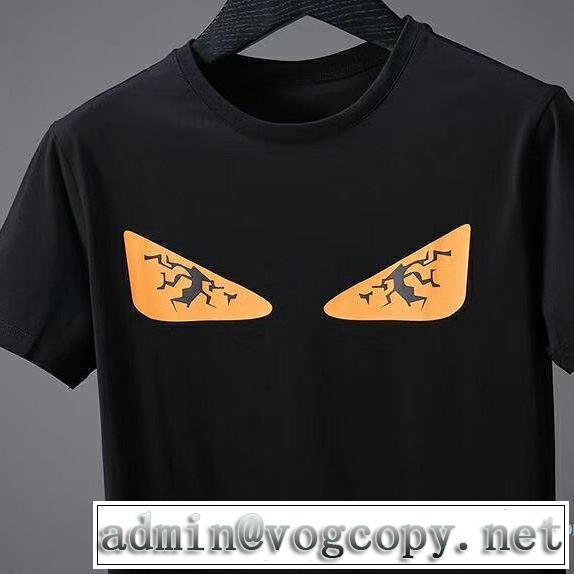 半袖Tシャツ ファッショニスタ愛用 フェンディ FENDI シンプル 2色可選 2018春夏新作