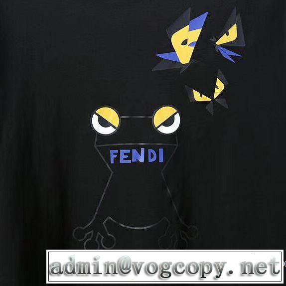 赤字価格 2色可選 乾きやすい 2018春夏新作 半袖Tシャツ フェンディ FENDI