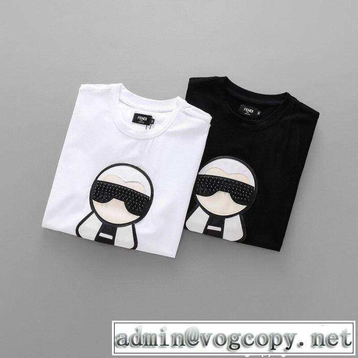 ファッショニスタ愛用 フェンディ FENDI 2色可選 半袖Tシャツ 2018最高ランキング