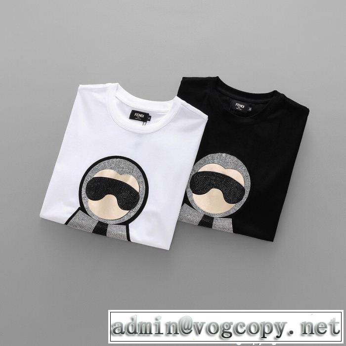 フェンディ FENDI 稀少*入手困難 2018【SALE！】 2色可選 半袖Tシャツ