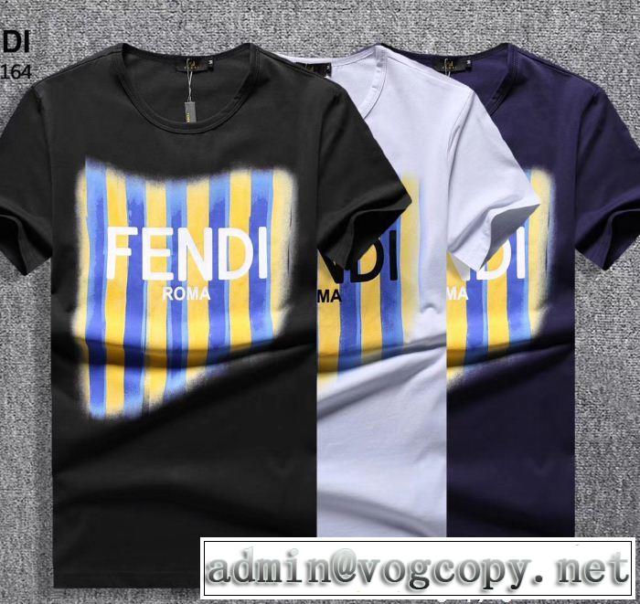 人気デザインで欲しい フェンディ FENDI 2018年人気満々のブランド 半袖Tシャツ 3色可選