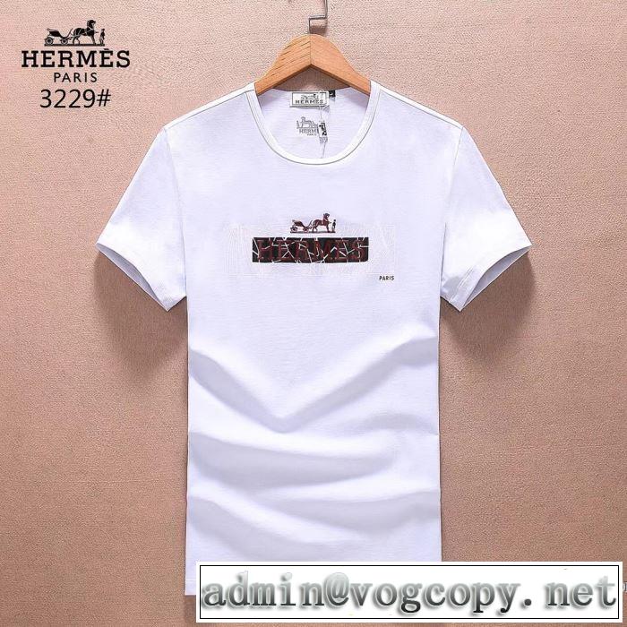 2018春夏新作 欧米韓流 エルメス HERMES 柔らかい手触り 半袖Tシャツ 3色可選