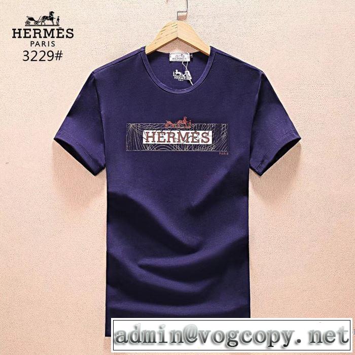 2018春夏新作 欧米韓流 エルメス HERMES 柔らかい手触り 半袖Tシャツ 3色可選