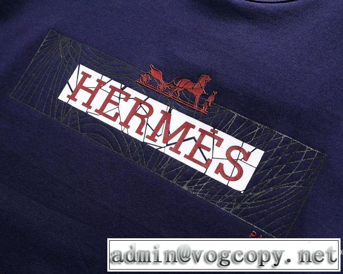 2018春夏新作 欧米韓流 エルメス HERMES 柔らかい手触り 半袖Tシャツ 3色可選