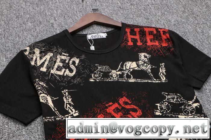 通気性に優れた 2018春夏新作 半袖Tシャツ 3色可選 エルメス HERMES 品良く