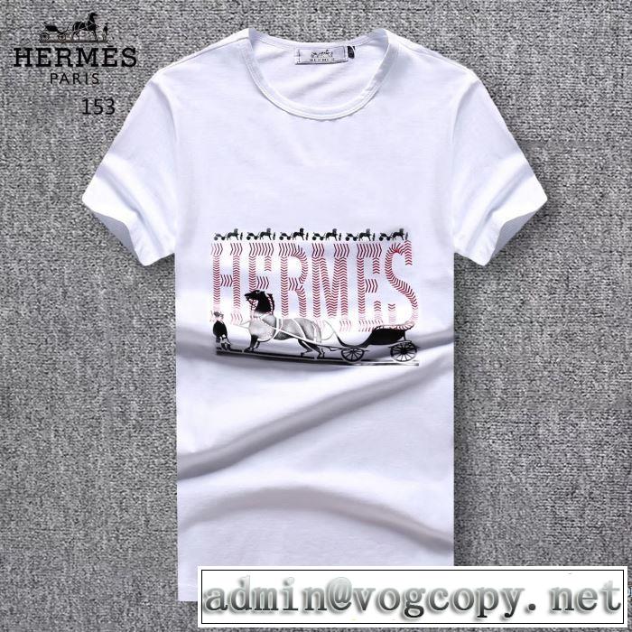 半袖Tシャツ 3色可選 エルメス HERMES 実用品 ラックスした雰囲気 2018春夏新作