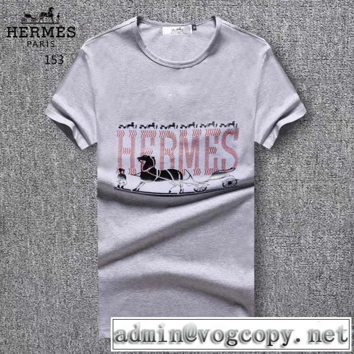 半袖Tシャツ 3色可選 エルメス HERMES 実用品 ラックスした雰囲気 2018春夏新作