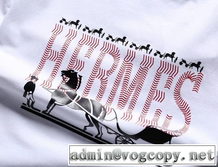 半袖Tシャツ 3色可選 エルメス HERMES 実用品 ラックスした雰囲気 2018春夏新作