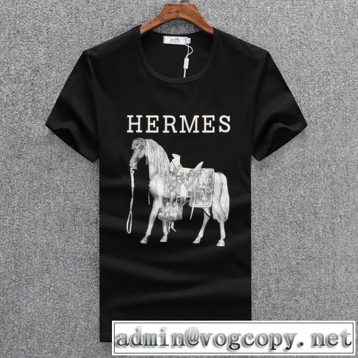  2018春夏新作 希少価値大 エルメス HERMES 柔らかい手触り 半袖Tシャツ 3色可選