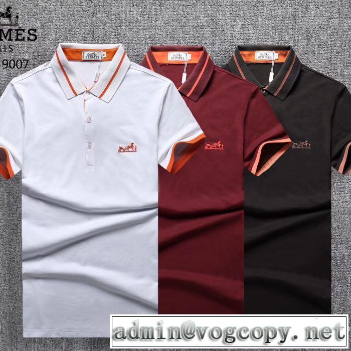エルメス HERMES 2018春夏新作 3色可選 人気急上昇中 半袖Tシャツ 乾きやすい