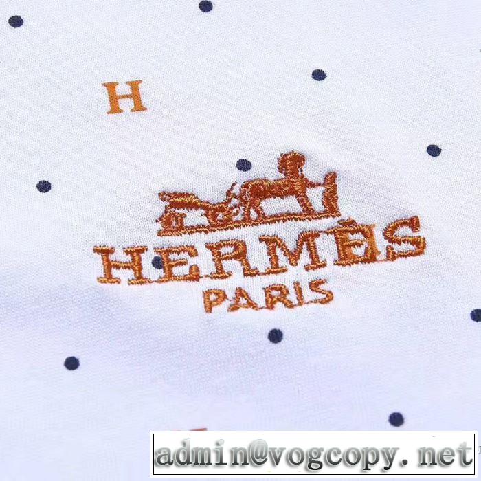 3色可選 エルメス HERMES 2018春夏新作 着回し度抜群 格好良いアイテム 半袖Tシャツ