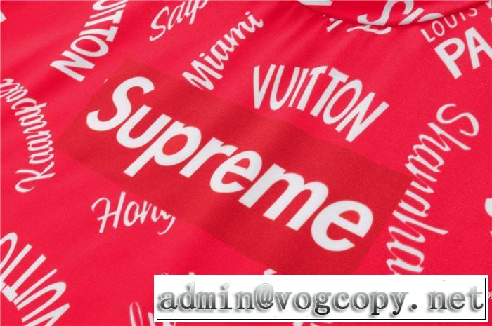2018格安のLOUIS VUITTONルイ ヴィトンＴシャツコピーの赤色のクルーネック半袖Tシャツトップス