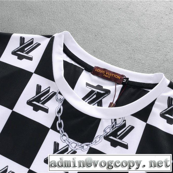 高感度アイテム シンプル 半袖Tシャツ ルイ ヴィトン LOUIS VUITTON 2色可選 2018春夏新作