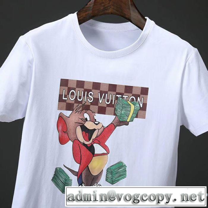 ルイ ヴィトン LOUIS VUITTON 自然な肌触り 2018春夏新作 半袖Tシャツ 超激安価格 2色可選