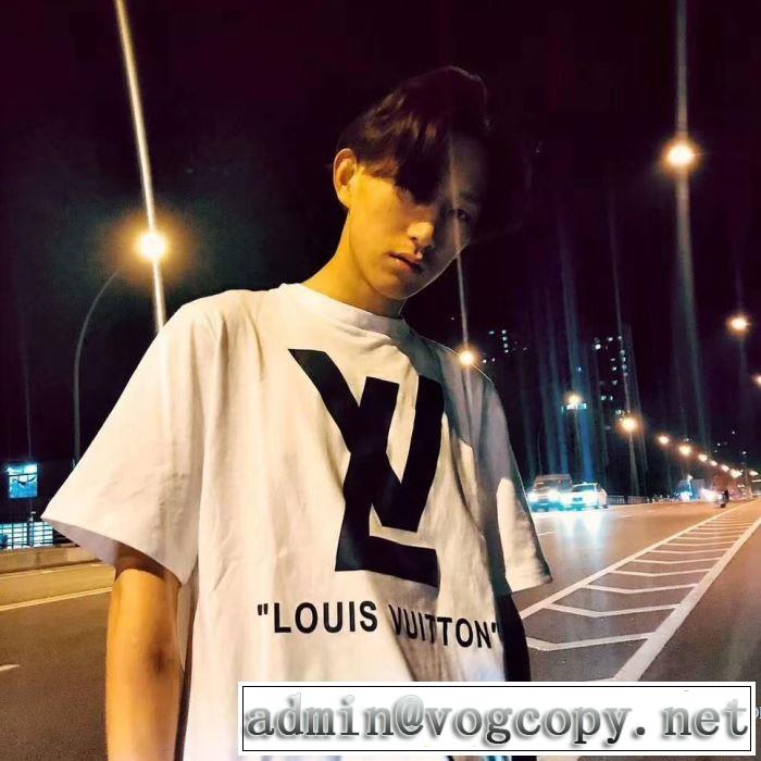  2色可選 ドライ 2018春夏新作 半袖Tシャツ 大人気ブランド ルイ ヴィトン LOUIS VUITTON