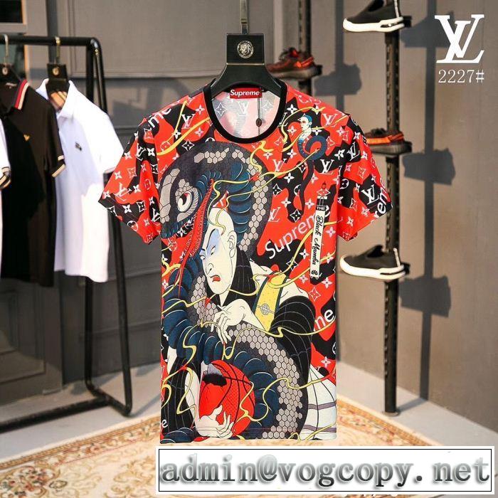 オシャレを満喫できる ルイ ヴィトン LOUIS VUITTON 半袖Tシャツ 2色可選 2018年春夏入荷