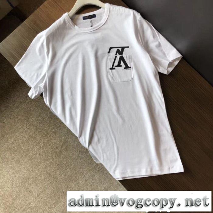 2018最高ランキング ルイ ヴィトン LOUIS VUITTON 2色可選 半袖Tシャツ 人気デザインで欲しい