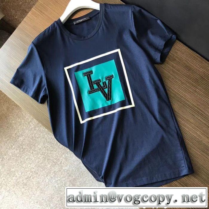  ミックス感が溢れる 半袖Tシャツ ルイ ヴィトン LOUIS VUITTON  2色可選 2018新品入荷