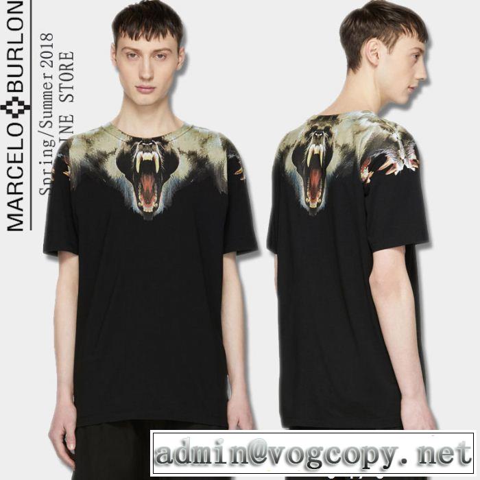  春夏超人気の最新作 半袖Tシャツ 超人気美品  2色可選 マルセロバーロン Marcelo Burlon
