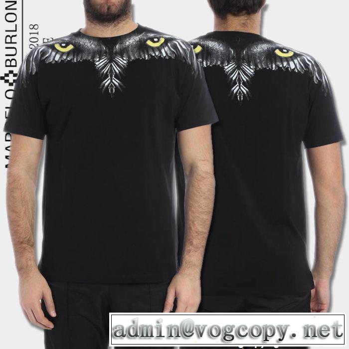  今季爆発的な人気 マルセロバーロン 2色可選 希少価値大  Marcelo Burlon 半袖Tシャツ 夏季超人気アイテム