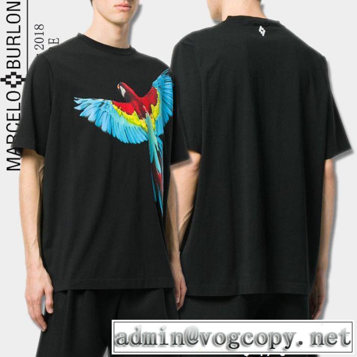  美品*入手困難 2色可選 今年人気定番 マルセロバーロンMarcelo Burlon 2018【SALE！】 半袖Tシャツ