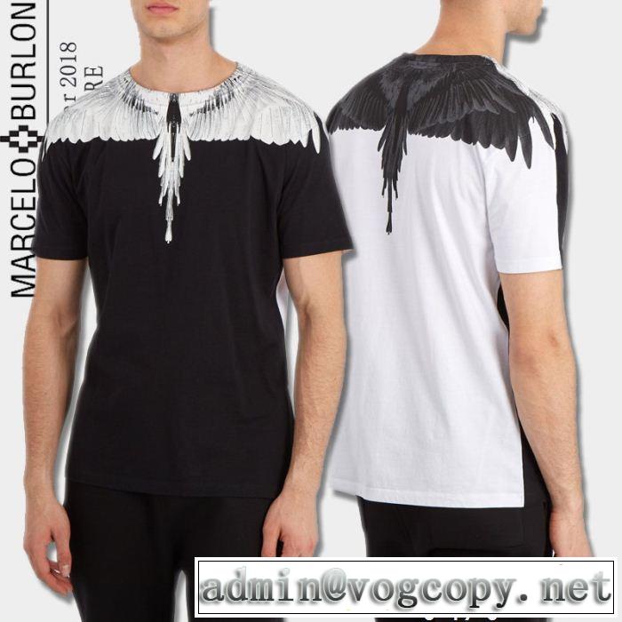 最終数量限り！ 大人っぽく知的な マルセロバーロン  Marcelo Burlon 2色可選  半袖Tシャツ 絶妙な新商品