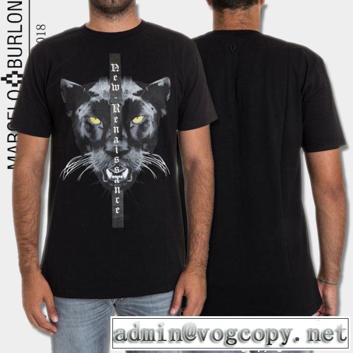  2色可選 マルセロバーロン Marcelo Burlon 流行の注目ブランド 半袖Tシャツ 2018最安値！