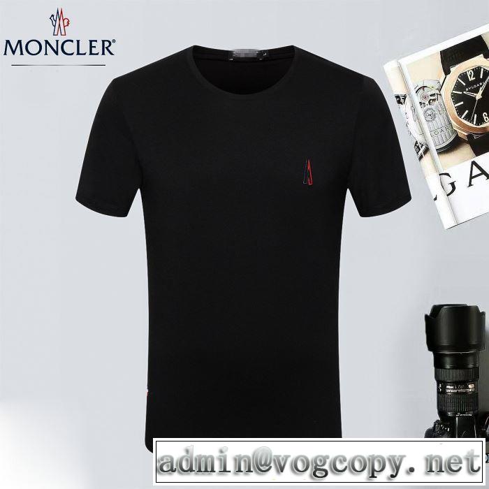 肌に馴染みやすい モンクレール MONCLER 2018春夏新作 2色可選 半袖Tシャツ 売上ランキング1位