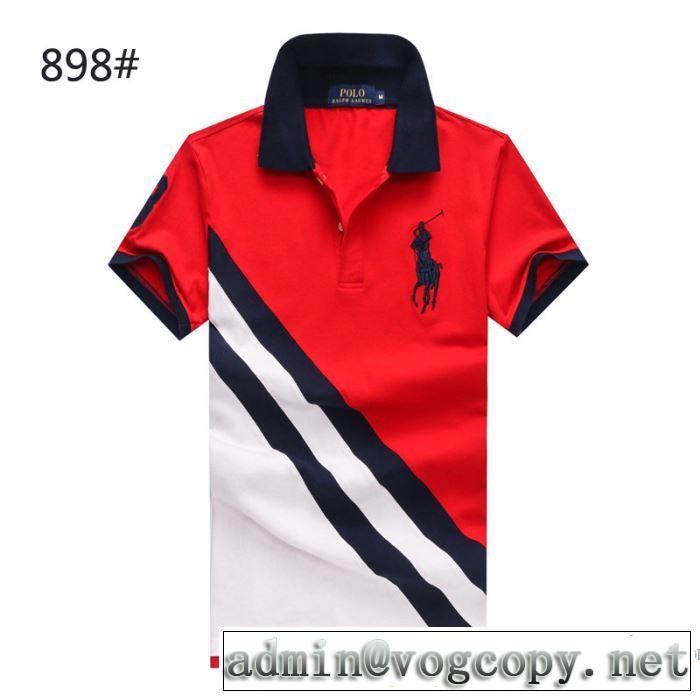 ポロ ラルフローレン Polo Ralph Lauren 2018春夏新作 半袖Tシャツ 国内完売 3色可選 収縮性のある