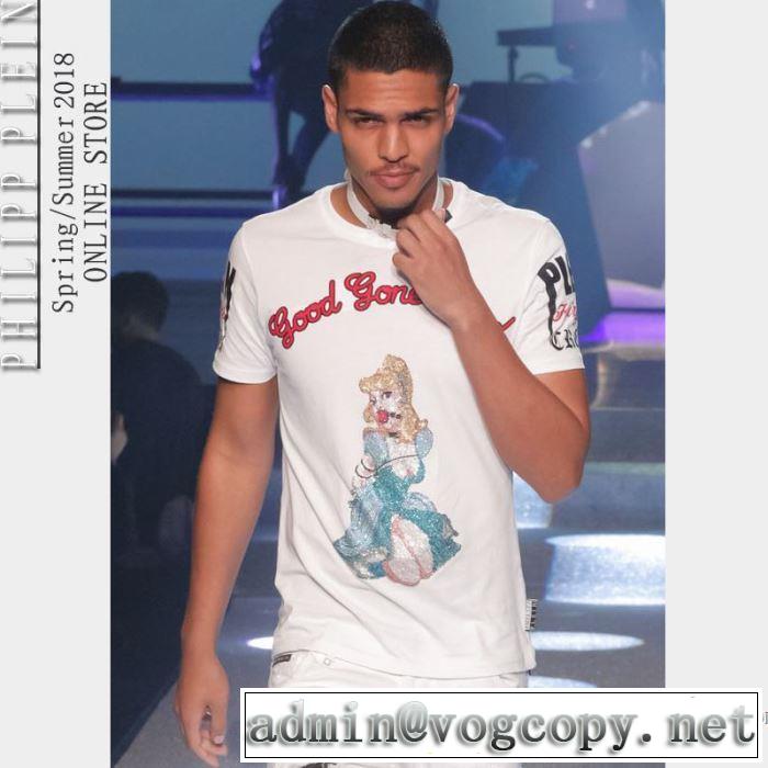 半袖Tシャツ 2色可選 フィリッププレイン PHILIPP PLEIN 2018春夏新作 激安大特価得価 カジュアル