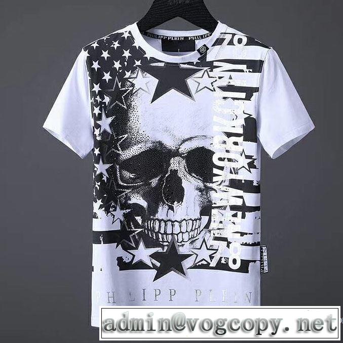 ラックスした雰囲気 2色可選 フィリッププレイン PHILIPP PLEIN 2018春夏新作 超激得高品質 半袖Tシャツ