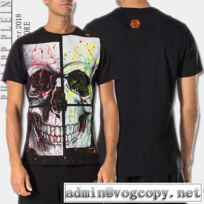 2018春夏新作 上品キレイ 半袖Tシャツ フィリッププレイン PHILIPP PLEIN 2色可選 クールビズ
